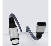 TEMU 1pc/2pcs Cable Extensor USB C 3.2 de 20Gbps, Duradero con Trenzado de Nylon USBC 3.2 Gen2 Tipo-C, a Hembra, Transferencia de 4K 60Hz 240W (Carga 20Gbps 240W, 48V5A)