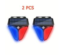 TEMU 1pc/2pcs Luz de Alarma Solar con Sensor /Luz de Alarma Inalámbrica Parpadeante para Exteriores con Detección Infrarroja, Ideal para Patios, Jardines, , Comunidades, Calles, , Vallas y Granjas