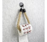 TEMU 1pc/2pcs Toallero de Papel Autoadhesivo Industrial Sin Perforaciones para Baño, Inodoro, Cuerda de Cáñamo, Estante de Almacenamiento para Oficina