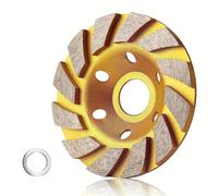 TEMU 1pc 4 pulgadas Rueda de de Molienda de Diamante Turbo de Hormigón Piedra Cerámica, 12 Segmentos Ruedas de Amoladora de Resistencia para Amoladora