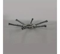 TEMU 1pc 6in Cabeza de rueda de alambre de acero Cabeza de recortadora de césped Cepillo universal para malezas para desbrozadora de eje Eliminación de