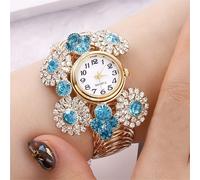 TEMU 1pc/6pcs/set Reloj de mujer de lujo con diamantes de , reloj de cuarzo, reloj bohemio de moda, brazalete analógico y juego de joyas, regalo para