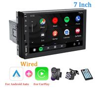 TEMU 1pc 7-pulgadas Pantalla táctil Estéreo de coche con GPS, Audio estéreo inalámbrico, Auto y CarPlay, Reproductor de medios de 1 Din para coche, Sin batería requerida