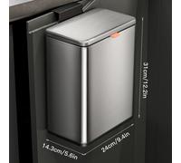 TEMU 1pc Acero Inoxidable Rectangular Colgante de Cocina con de de Olores, de Compostaje de de el Fregadero, Fácil de Limpiar, Diseño Contemporáneo, No Necesita Electricidad, 2 Colores Disponibles