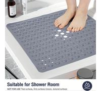 TEMU 1pc Alfombra Antideslizante para Bañera con Agujeros de Drenaje y Ventosas - PVC Duradero, Tapete para Ducha Lavable a Máquina, Seguridad en el Baño, Decoración para Hogar
