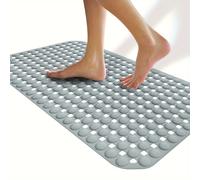 TEMU 1pc Alfombra Antideslizante para Bañera con Agujeros de Drenaje y Ventosas, Tapete Antideslizante para Ducha y Baño, Accesorios para el Hogar