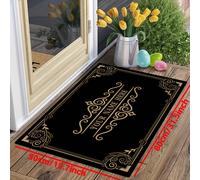 TEMU 1pc Alfombra de Bienvenida Personalizada con de /Texto y Base Antideslizante - Adecuada para Puerta Principal, Sala, Dormitorio - Lavable a Máquina, Regalo de , Añade Tu para Decoración del Hogar