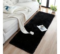 TEMU 1pc Alfombra de Pelo y Lujosa, Alfombra Absorbente Antideslizante, Tejido de Fibra de Poliéster, Rectangular, para Decoración de Salón Dormitorio Hogar
