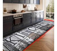 TEMU 1pc Alfombra Larga de Madera Vintage - 100% Poliéster Lavable a Máquina, Decorativa para Entrada, Pasillo, Cocina o Baño - Tapete Multiusos con de Franela para Sala, Accesorio de Entrada