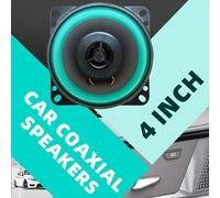 TEMU 1pc Altavoz Coaxial de 4 Pulgadas 100W 2 Vías, Audio de Resolución, Ajuste Universal, Montaje Empotrado, Adecuado para Mejora/Reemplazo de Altavoces de Puerta de Coche