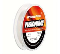 TEMU 1pc ANGRYFISH - Hilo Trenzado | 0.006 in/0.15 mm Diámetro, Resistencia a la de 6 lb, Carrete de , Color Cristal, Material de Enhebrado para Pulseras, Fabricación de Joyas, Tejido de Cuentas