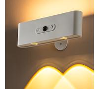 TEMU 1pc Aplique LED Recargable con Sensor Infrarrojo, 3 Ajustes de de Color, Luz Dimmable 360°, Aplique Magnético para Interior con Batería Li-Ion de 2400mAh - Iluminación Inalámbrica para Dormitorio