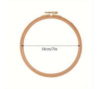 TEMU 1pc, Aro de bordado de madera de , Herramienta de bordado a extensible, de bordado de punto de cruz con esquina ajustable, Suministros de herramientas de bordado hechas a , Suministros
