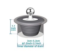 TEMU 1pc Bañera Universal de drenaje de cobertura, tapón de plástico con de boquilla de , accesorios de baño de repuesto, tapón de tina para ducha y fregadero