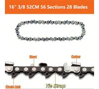 TEMU 1pc Barra y Cadena para Motosierra a Gas - Adecuada para Paso 3/8, Opciones de Eslabón de 52/56, Compatible con 14" y 16", Ideal para Tala Profesional o de Jardín - Construcción Duradera en Metal