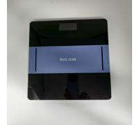 TEMU 1pc Báscula Digital de Baño con Termómetro, Báscula de Peso de Precisión con Pantalla LCD Retroiluminada, Diseño de Esquinas Redondeadas, Portátil, Estilo Elegante y Moderno, Capacidad de 400 Lbs