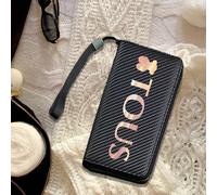 TEMU 1pc Billetera Larga Estampada TOUS | Cierre de Cremallera, Forro, Bolsillo para Monedas, Adecuada para Viajes y Uso Diario