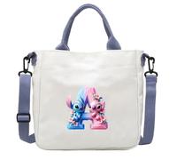 TEMU 1pc Bolso Bandolera Disney Stitch con Diseño de A-Z - 26 Opciones de Estampado, Correa Ajustable, y Casual para a Día, Trabajo o Compras - Regalo de ()