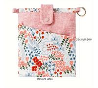 TEMU 1pc Bolso de Libros de Lectura con de Bordado Pesado, de Cuaderno A5 de Bolsillo, Organizador de Libros Multifuncional para Uso Escolar y de Oficina