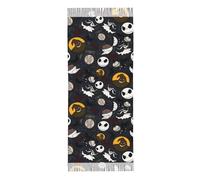 TEMU 1pc Bufanda de Disney Navidad con Estampado de Jack Skellington y Sally - Poncho de Invierno Oficial con Temática de la Película, Regalo para Fans