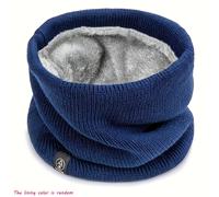 TEMU 1pc Bufanda de Invierno Engrosada, Calentador de Cuello para Otoño e Invierno - Unisex Elástica Ajustable Transpirable