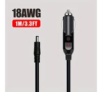 TEMU 1pc Cable Cargador de Coche - Alimentación Automotriz con Enchufe 15A a Conector .5mm x 2.1mm para Reproductor DVD Portátil, Cámara (3.3ft)
