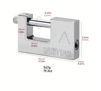 TEMU 1pc Candado con llave, alta seguridad 3 llaves candado en forma de D de servicio pesado, protege puerta de garaje, contenedores, portón y almacén