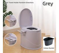 TEMU 1pc //Caqui Para camping, exterior, dormitorio, , RV, viaje Inodoro portátil con y soporte para papel higiénico Resistente y duradero Fácil de limpiar Altura cómoda No requiere electricidad