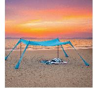 TEMU 1pc Carpa de Playa Portátil, Refugio de Playa Lycra Poliéster Anti UV UPF30, Parasol de Playa, Ideal para , Pesca, Picnics, 400x400x200 cm, - PAU13-IC