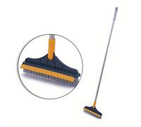 TEMU 1pc Cepillo de Suelo de Baño Ajustable ProClean con Mango Largo y Cerdas Angulares, Material Plástico, de Energía Sin Carga, Ideal para Uso y Comercial