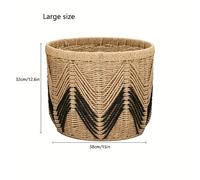 TEMU 1PC Cesta de Almacenamiento Tejida a con Cordón Papel, Estantería Decorativa Apilable Multiusos para Juguetes, Ropa, Snacks, Hogar y Plantas, Organizador Halloween