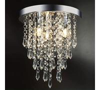 TEMU 1pc Chandelier Fixture, Crystal Ceiling Lamp, Elegante Lámpara de Techo Empotrada para Dormitorio, Pasillo, Bar, , Comedor, (Base G9)