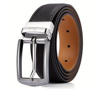 TEMU 1pc Cinturón de cuero con hebilla de pasador, correa de cintura para traje de negocios, regalo para hombres, padre, novio, esposo
