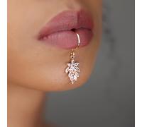 TEMU 1pc Clip de Sexy con Pedrería, Anillo de de Aleación con Piedra Sintética sin Perforación, Accesorio Festivo para Fiesta de Navidad, Festival de y Club Nocturno