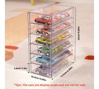 TEMU 1pc, Coche Cajón de Almacenamiento, Transparente Soporte de Exhibición para Juguetes