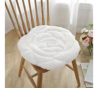TEMU 1pc Cojín de silla de felpa y antideslizante Cojín de flores para sillas de comedor Oficina Decoración del hogar