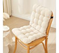 TEMU 1pc Cojín de silla engrosado, diseño moderno a rayas, relleno , lavable a máquina, de poliéster, para comedor, oficina, sillas de ordenador, uso todo el año, peso de 200-250g