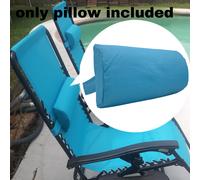 TEMU 1pc Cojín Plegable para Silla Chaise Lounge, Almohada de Repuesto con Banda Elástica y Acolchado Extraíble Para Cabeza en Reclinables Zero Gravity o Patio