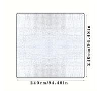 TEMU 1pc Colchoneta de Camping de Calidad para Todas - Capa de Aluminio + EPE, Portátil y Duradera, Alfombrilla Aislante para Playa y con Película de Aluminio en Lados