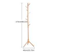 TEMU 1pc Colgador de Madera para el Hogar con 8 Ganchos, 3 Ajustables, Colgador de Pie Simple, Adecuado para Ropa, Sombreros, Bufandas, Bolsos, Chaquetas, Dormitorio,