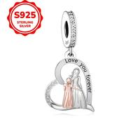 TEMU 1pc Colgante de ' para ' en Plata 925, Cuentas para Pulsera Original DIY