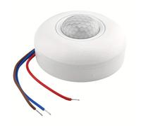 TEMU 1pc con Sensor de Movimiento PIR y Detector de Inducción de Cuerpo IR Infrarrojo, Voltaje 85-265V, Detección Redonda de 360° para Control de Techo/Luz, de Encendido/Apagado para Uso Comercial