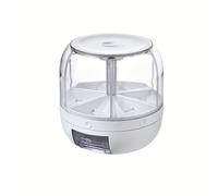 TEMU 1pc Contenedor de Almacenamiento de Arroz para Cocina, Dispensador de Granos con Control de Porción de Un Botón