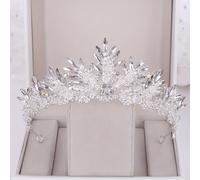 TEMU 1pc Corona Vintage Negra de Lujo | Adorno para Cabeza de Novia, Tiara para y - para Fotografía y Viajes, Material de Aleación de