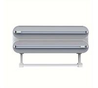 TEMU 1pc Cortador de Plástico y Aluminio en la Pared con Dispensador - Fácil de , Cortador de Película Adhesiva para Cocina, Ideal para Preparación y Empaque de Alimentos