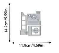 TEMU 1pc Cortador de Rollo de Película para Cámara, Molde de Corte Metálico para Tarjetas Decorativas, Plantilla de Troquelado para Manualidades de Fotos y Scrapbooking DIY