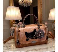 TEMU 1pc COSPKOSP Bolso Retro de para Mujer/Bolso Boyston - Correa Ajustable de Bandolera/, Aplicación de Cara de , Cierre de Cremallera, Regalo para & () - Bolso Temático