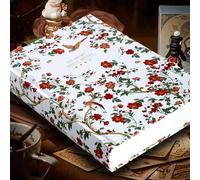 TEMU 1pc Cuaderno de Dibujo Floral - 320 Páginas Gruesas, Diseño de y Pájaro Estampado en Caliente Dorado, Elegante Libro para y Escritura, Regalo Ideal para a , Cuaderno de Dibujo