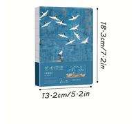 TEMU 1pc Cuaderno estético A5 de caligrafía china Pintura Página Diario Estudiante