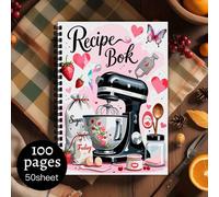 TEMU 1pc Cuaderno Estético para Recetas, Libro de Recetas Familiares, Páginas en , Ideal para Entusiastas de la Cocina, Planificador de Comidas